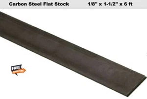 Steel Flat Stock Bar 1/8" Thick x 1-1/2" x 6 Ft Unpolished 1018 Alloy - Picture 1 of 6