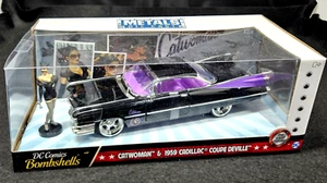 Jada DC Comics Bombshells Catwoman & 1959 Cadillac Coupe DeVille Diecast Car NEW - Picture 1 of 6