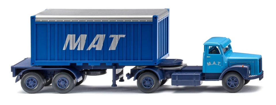 WIKING - SCANIA 4x2 con portacontainer e container M.A.T. - 1/87 - WIK052604 - Immagine 1 di 1