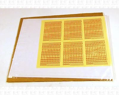 Virnex HO Decals Orange 1/8 Inches Railroad Roman Number Set 3125 - Image 1 of 2