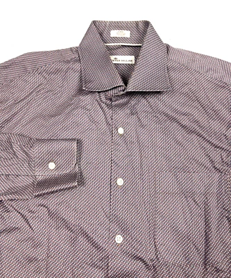 Peter Millar Shirt Blue Red All Over Print Cotton Long Sleeve Men's L - Image 1 of 4