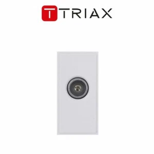 Triax Modulo Inserto Euro Singolo IEC Femmina Piastra Frontale Bianca 304250 - Foto 1 di 3