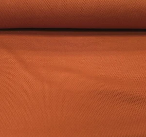 Texas Orange Mesh Knit Fabric Apparel Athletic Weave By the yard - Picture 1 of 1