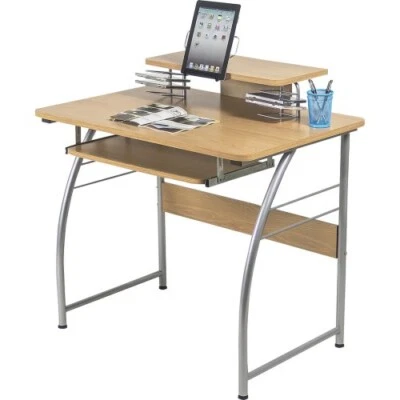LORELL Office Desk With Slide Out Keyboard Tray 23"X 35" Table Top