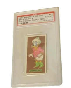 Walt Disney Tobacco Card 1957 Barratt Character PSA 6 Grandma Donald Duck #41 ma - Picture 1 of 4