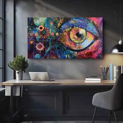 Psychedelic Evil Eye Dreamscape Art: Whimsigoth Decor | Cosmic Gaze by Durazza - Image 1 of 4
