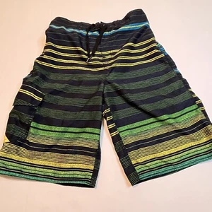 Joe Boxer Swim Trunks Youth  XL 14/16 Black Yellow Turquoise Board Shorts - Picture 1 of 5