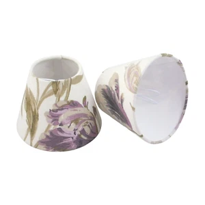 Candle Lampshades Handmade in UK - Laura Ashley Gosford Floral Linen Plum - Picture 1 of 1