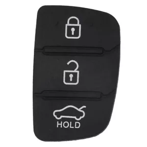 1pcs 3 Buttons Rubber Pad Remote-Key Fob Shell Case For Hyundai Creta I20 I40 - Picture 1 of 12