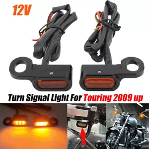 LED Turn Signal Light Indicator Lamp For Harley Touring Road Glide V Rob Fat Boy - Picture 1 of 9