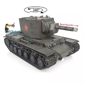 1/16 Henglong 7.0 Plastic Soviet KV-2 3949 RTR BB Infrared RC Tank Barrel Recoil - Picture 1 of 12