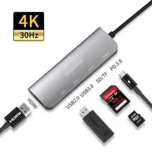 Docking Station USB 3.0 HUB SD/TF card reading TYPE-C TO HDMI Adapter converter - Picture 1 of 6