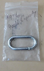 STEEL CARABINER CLIP 400LB CAPACITY - 2.5" INTERAL DIAMETER - Picture 1 of 2