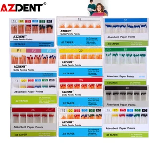 AZDENT Dental Eododontic Root Canal Absorbent Paper Points/Gutta Percha Points - Picture 1 of 60
