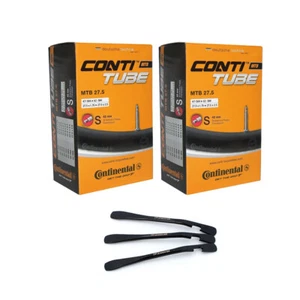 2x Manguera de bicicleta Continental MTB 27,5 pulgadas 47/62-584 SV 42 mm + elevador de neumáticos - Imagen 1 de 1