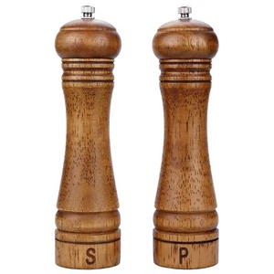 Gulex® Wood Pepper Grinder Pepper Mill,Adjustable Coarseness 8 Inch Wooden Pe... - Picture 1 of 8