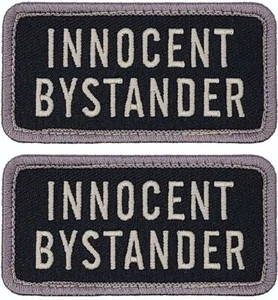 Parche Moral Bordado Innocent Bystander | 2 PIEZAS GANCHO RESPALDO 3"x1.5" - Imagen 1 de 2