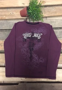 Woman’s Hard Rock Cafe Long Sleeve Purple T Shirt Sz M - Picture 1 of 6