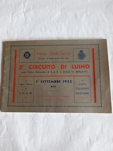 1935 Drittes Motorradtreffen MOTO CLUB LUINO Original Reglement 40 Seiten - Bild 1 von 11