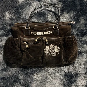 vintage Y2K Juicy Couture Rare Diaper Bag 2000s Emo Goth Embroidered Tote - Picture 1 of 6