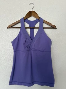 Lululemon Tanktop Racerback Regal BH Stretch Damen Größe 10 Lila - Bild 1 von 8