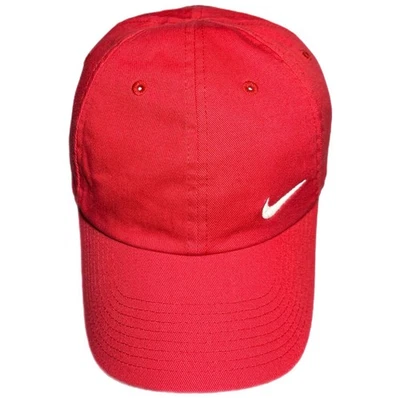 Women Nike S1ZE Heritage86 Strapback Adjustable Hat Cap Cotton Casual Dad Red - Image 1 of 4
