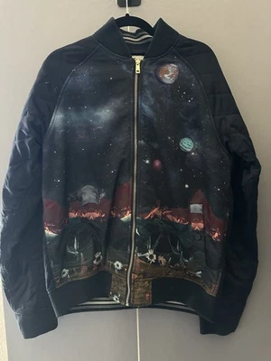 Scotch & Soda Men’s Blue Bomber Jacket Planets Size Large - Image 1 of 2
