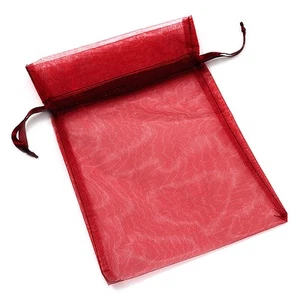 Organza Drawstring Pouch 15x20cm - Burgundy - Picture 1 of 2