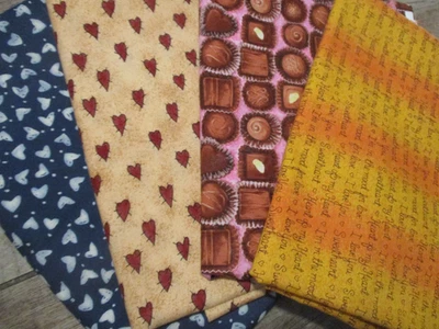 4 TELAS CORAZONES SAN VALENTÍN 5-1/8 YARDAS PATRONES Y MARCAS SURTIDOS 100% ALGODÓN FUERA DE STOCK Foto 1 de 4