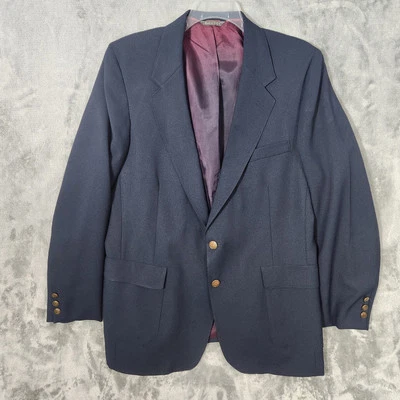 Винтажный Levi Strauss Co бизнес-класса мужской блейзер пальто темно-синий размер 44L - Изображение 1 из 4