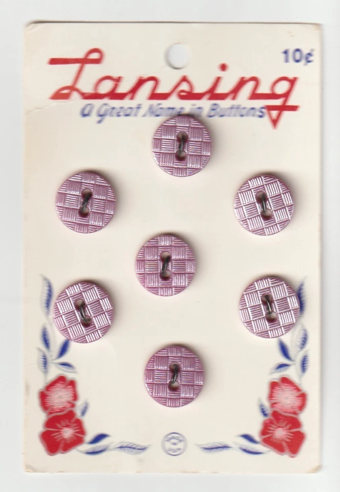 Botones Lansing vintage #3532 púrpura tamaño 12 mm (1/2") Foto 1 de 1