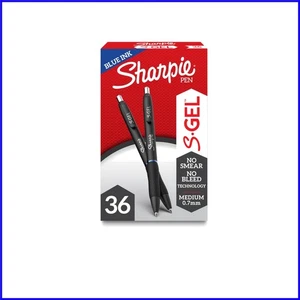 36-Count S-Gel Gel Pens, 0.7mm Medium Point - Bold Colors with Comfort Grip - Picture 1 of 10