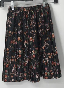 Christina Rohde girls black pink red multi flower print pleated skirt sz 8y - Picture 1 of 4