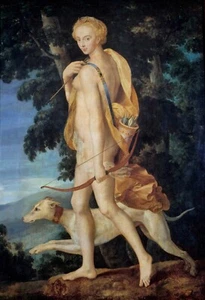 Fontainebleau School : "Goddess Diana with Bow" (1500s) — Giclee Fine Art Print - Picture 1 of 7