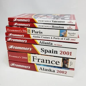 Frommer's Travel Guide Lot of 8 International Spain Paris France Alaska Atlanta - Foto 1 di 10