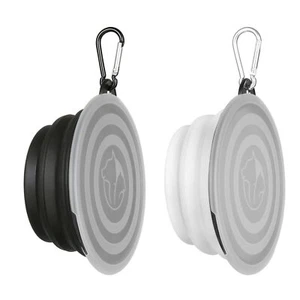 2 Pack Collapsible Dog Bowls with Lids Portable Foldable Travel Water Dish Small - Picture 1 of 6