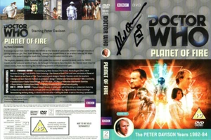 Doctor Who: Planet of Fire DVD Cover Signed by MARK STRICKSON - Picture 1 of 1
