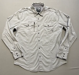 Fox Racing Shirt Mens XL Slim Extra Large Grey Rockability Dirt Bike Racing Work - Picture 1 of 9