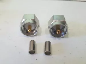 2 pcs PL259 UHF suit RG58 Crimp Gold Plated Pin Teflon Centre Hex Nut Sucoplated - Foto 1 di 5