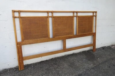 Hollywood Regency Caned King Size Headboard 5972 - Image 1 of 4