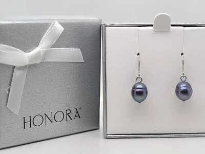 Pendientes colgantes Honora de perlas cultivadas de 6,7 mm Foto 1 de 4