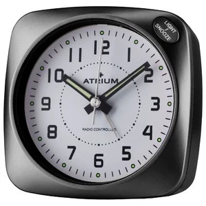 ATRIUM Wecker Analog Quarz Funkwecker A610-7 Alarm Snooze Licht schwarz - Bild 1 von 4