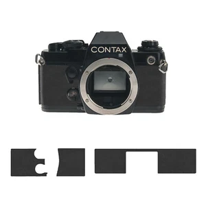 Premium Smooth Synthetic Leather Cover Kit for --- Contax 139 --- Black - Foto 1 di 1