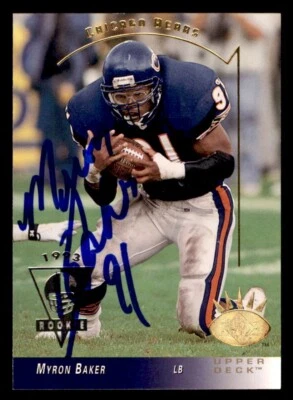 1993 Upper Deck SP Football #38 Myron Baker Signed Autograph (no COA) - Image 1 of 2