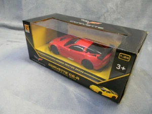MODELLO AUTO SCALA 1/24 CORVETTE C6-R ALIMENTATO AD ATTRITO ROSSO PER SLOT CAR-MIB - Foto 1 di 4