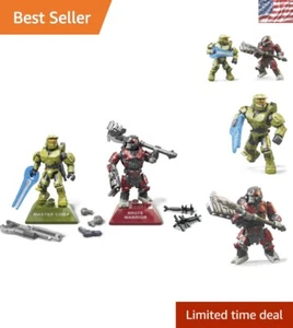 Paquete de 2 figuras Halo Infinite Conflict: Jefe Maestro Construible y Guerrero Bruto - Imagen 1 de 8
