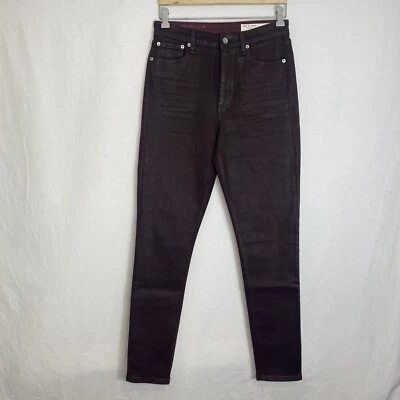 Rag & Bone Nina High Rise Coated Plum Skinny Denim Jeans Women’s Size 29 - Image 1 of 4