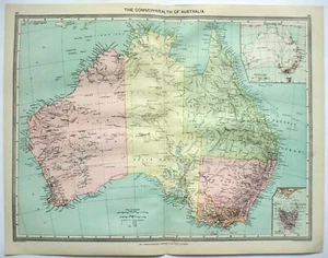 Australia - Original Map c1906 by G Philip & Son. Antique - Picture 1 of 4