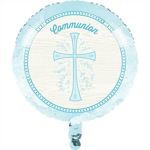 Divinity Blue Communion Foil Balloon Religious Party Supplies Decorations - Image 1 of 1