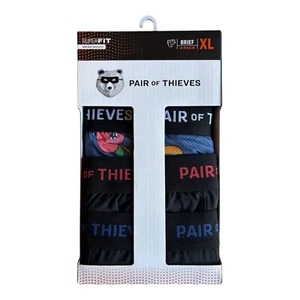 3 Pack Pair of Thieves Men's Super Fit Briefs Underwear Size XL Blue Black NEW - Picture 1 of 6
